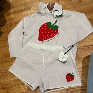 Kate Spade ♠️ target 🎯 Strawberry 🍓 Hoodie and Shorts Set